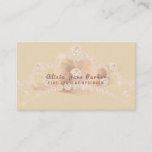 Roos Gouden Glitter Diamanten Juweel Sieraden Desi Visitekaartje (Voorkant)