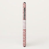 Roos gouden Glitter Diamantpatroon Monogram Case-Mate iPhone Case (Achterkant/links)