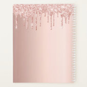 Roos gouden glitter druppels foto planner (Achterkant)
