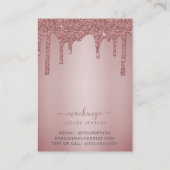 Roos Gouden Glitter Druppels Sieraden Display Kaar Visitekaartje (Achterkant)
