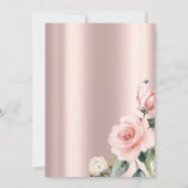 Roos Gouden Glitter Druppelt Rozen 50ste Verjaarda Kaart (Achterkant)