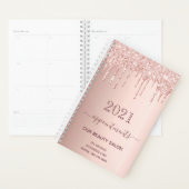 Roos gouden glitter druppelt salonafspraken planner (Display)