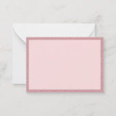 Roos Gouden Glitter Elegant Modern Handgeschreven Notitiekaartje (Achterkant)