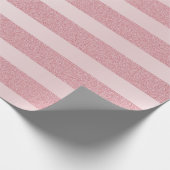 Roos Gouden Glitter Elegante Sjabloon Modern Cadeaupapier (Hoek)