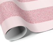 Roos Gouden Glitter Elegante Sjabloon Modern Cadeaupapier (Rol Hoek)