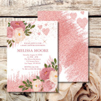 Roos gouden glitter en glam Baby shower