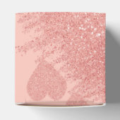 Roos gouden glitter en glam op maat bedankdoosjes (Bovenkant)