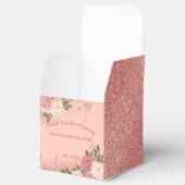 Roos gouden glitter en glam op maat bedankdoosjes (Geopend)