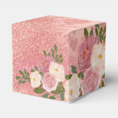 Roos gouden glitter en glam op maat bedankdoosjes (Achterkant)