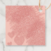 Roos gouden glitter en glam op maat bedankjes labels (Achterkant)