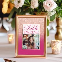 Roos Gouden Glitter en Roze Ombre Sweet 16