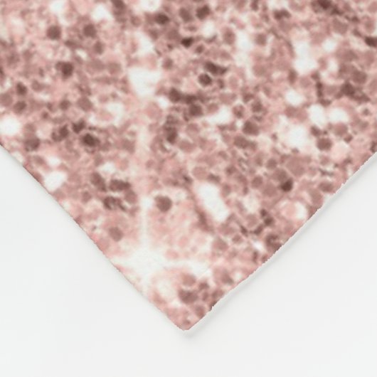 Roos Gouden Glitter Fleece Deken met Aangepaste Te