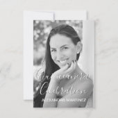 Roos gouden glitter foto - quinceanera viering kaart (Voorkant)