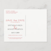 Roos Gouden Glitter Foto Sla de Datum Briefkaart (Achterkant)