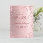 Roos Gouden Glitter Foto SURPRISE Sweet 16 Kaart (Staand voorkant)