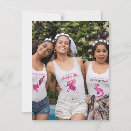 Roos gouden glitter foto Vrijgezellenfeest dank u Kaart (Achterkant)