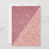 Roos Gouden Glitter Gedicht baby shower Dank u opm Bedankkaart (Achterkant)