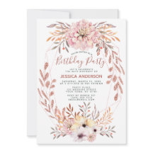 Roos Gouden Glitter Geometrische Boeket Verjaardag