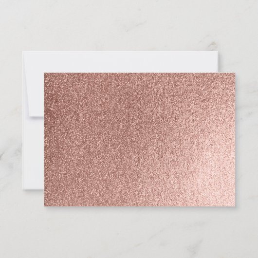 Roos Gouden Glitter Girly Jurk Sweet 16 Verjaardag Save The Date (Achterkant)