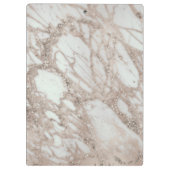 Roos gouden glitter glam marmer modern gepersonali klembord (Achterkant)