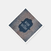 Roos Gouden Glitter  Glamour Bruiloft Servetten (Hoek)