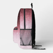 Roos gouden glitter gradiënt gepersonaliseerd bedrukte rugzak (Rechts)