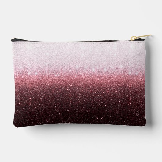 Roos gouden glitter gradiënt gepersonaliseerd etui (Achterkant)