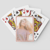 Roos Gouden Glitter Grensfoto Pokerkaarten (Achterkant)