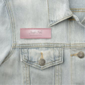 Roos Gouden Glitter Handgeschreven Moderne Sjabloo Naamplaatje (In situ)