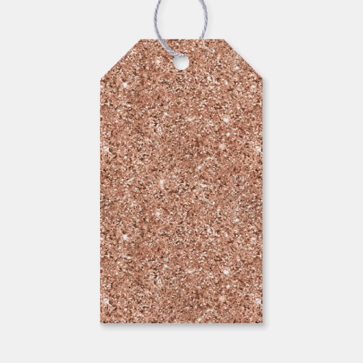 Roos Gouden Glitter Hart Vrede Liefde Joy Quote Cadeaulabel (Achterkant)