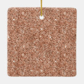 Roos Gouden Glitter Hart Vrede Liefde Joy Quote Keramisch Ornament (Achterkant)