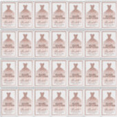 Roos Gouden Glitter Jurk Verjaardag Hand Sanitizer Sticker (Voorkant)