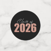 Roos Gouden Glitter Klasse van 2026 Confetti (Kleine voorkant)