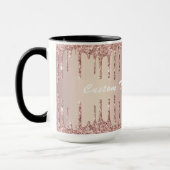 Roos Gouden Glitter Koffie Mok Gift met Aangepaste (Links)