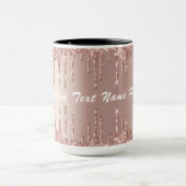Roos Gouden Glitter Koffie Mok Gift met Aangepaste (Midden)