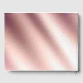 Roos gouden glitter lampjes bruiloft gastenboek (Achterkant)