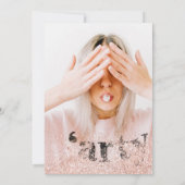 Roos Gouden glitter letters folie foto afstuderen Kaart (Achterkant)