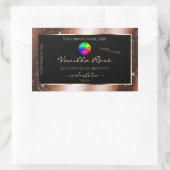 Roos Gouden Glitter Lijst Product Label met Logo (Tas)