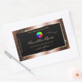Roos Gouden Glitter Lijst Product Label met Logo (Envelop)