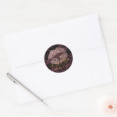 Roos gouden glitter lippen op Roos marmer Ronde Sticker (Envelop)