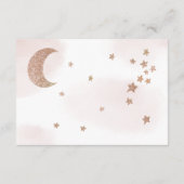 Roos gouden glitter maansterren wolken brengen boe informatiekaartje (Achterkant)