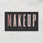 Roos gouden glitter make-up artiest visitekaartje (Voorkant)