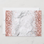 Roos Gouden Glitter Marmer 50e Verjaardag Kaart (Achterkant)