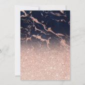 Roos gouden glitter marmer waterverf Sweet 16 Kaart (Achterkant)