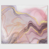 Roos Gouden glitter meisjes verjaardagsfeestje Cadeaupapier (Vlak)