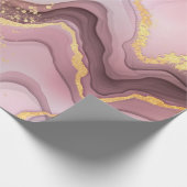 Roos Gouden glitter meisjes verjaardagsfeestje Cadeaupapier (Hoek)