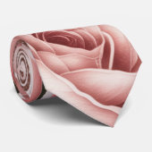 Roos Gouden Glitter met Rode Rozen Bruidsschat Stropdas (Opgerold)