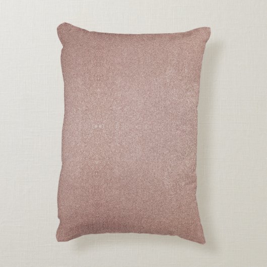 Roos Gouden Glitter Metallic Girly Sparkly Accent Kussen (Achterkant (Verticaal))