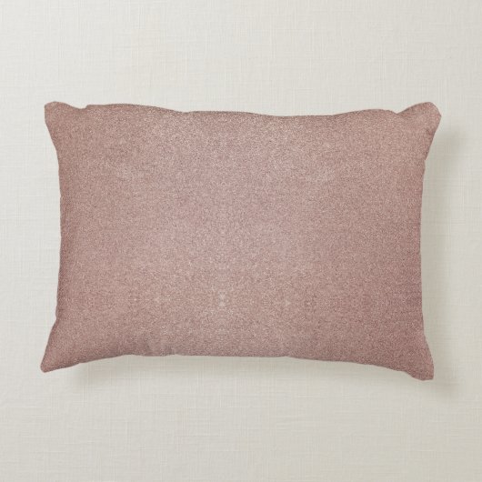 Roos Gouden Glitter Metallic Girly Sparkly Accent Kussen (Achterkant)