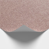 Roos Gouden Glitter Metallic  Girly Sparkly Cadeaupapier (Hoek)